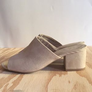 Gap Factory Open Toe Heeled Slides